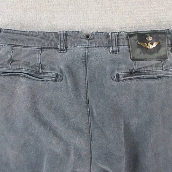 Armani Jeans Womens 32 Gray Denim Chino Slit Pockets Giorgi Comfort Fabric - Picture 4 of 16